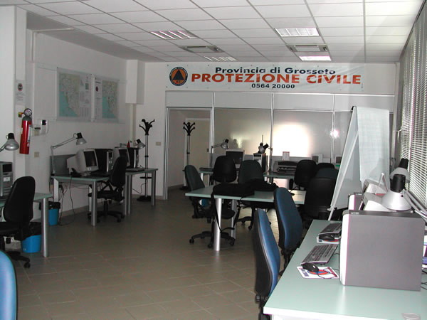 foto Sala Operativa di  Protezione Civile della Provincia di Grosseto